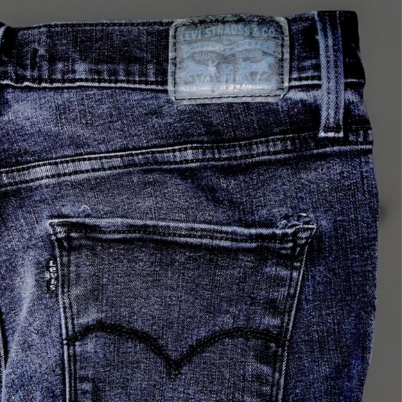 Levis 311 Jeans Skinny Stretch 29 Women’s Black Shaping Denim Mid Rise Dark Wash - Picture 8 of 10